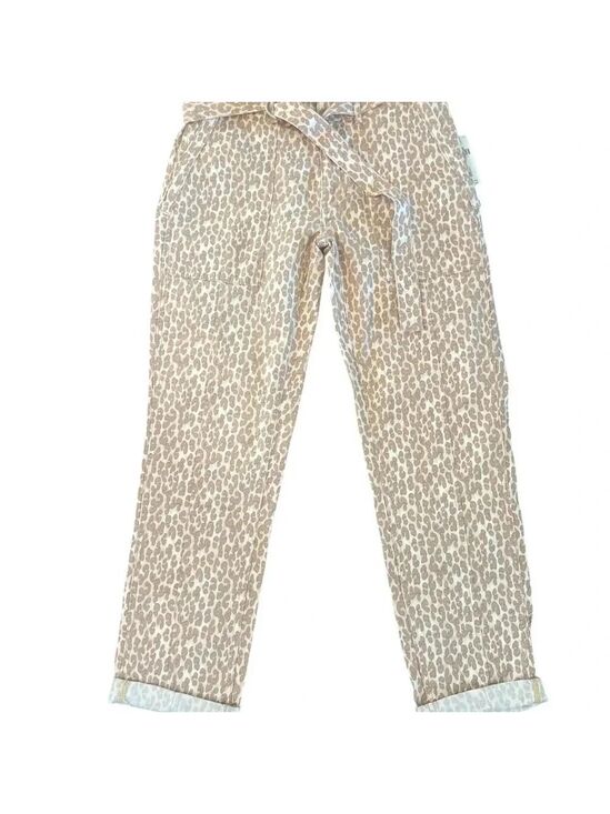 Anthropologie Pilcro Wanderer Cropped Utility Pants Leopard Animal Print 27 NWT - Picture 7 of 14